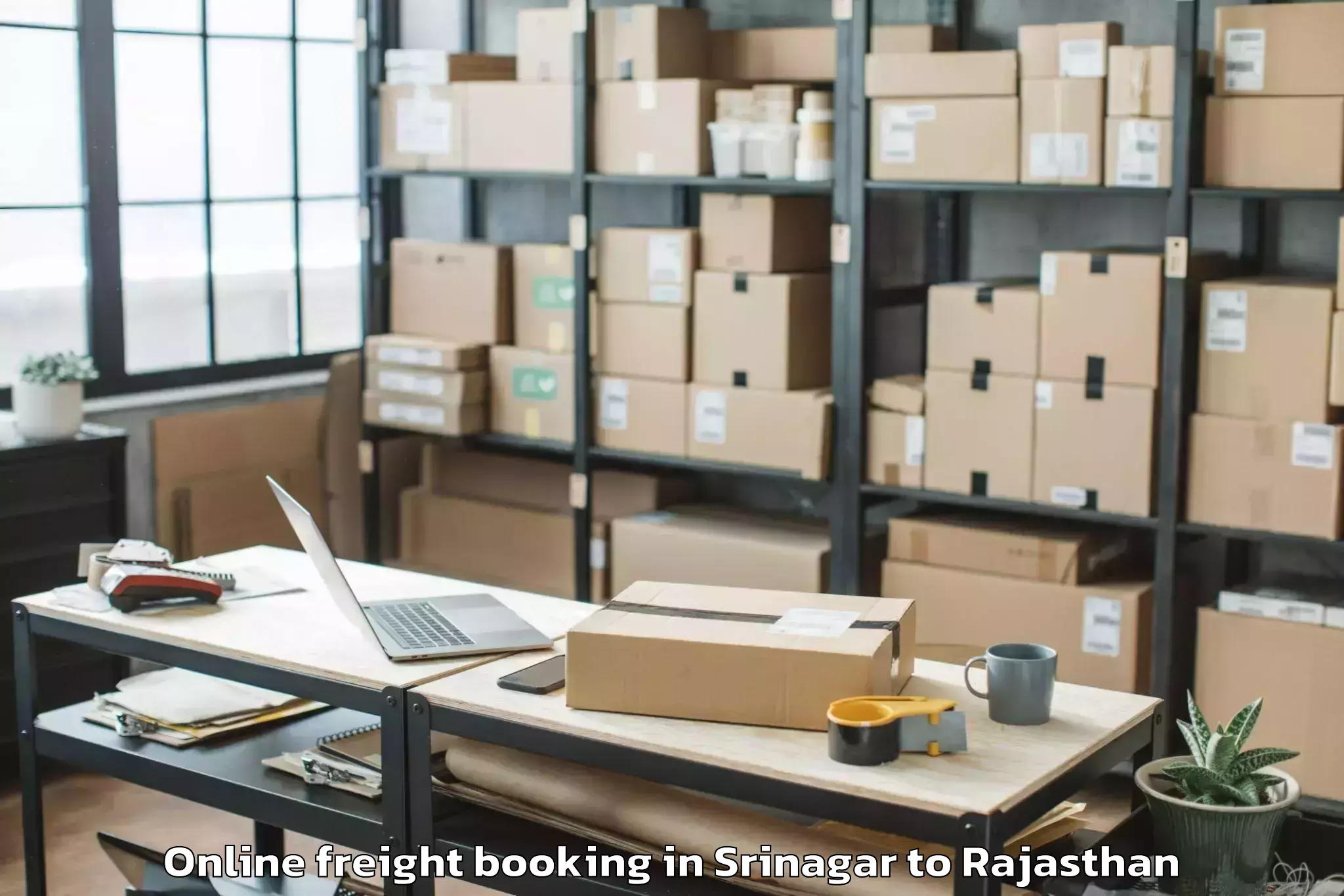 Reliable Srinagar to Rajakhera Online Freight Booking